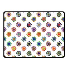 Flowers Color Artwork Vintage Modern Star Lotus Sunflower Floral Rainbow Fleece Blanket (small)
