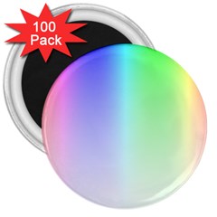 Layer Light Rays Rainbow Pink Purple Green Blue 3  Magnets (100 Pack) by Alisyart