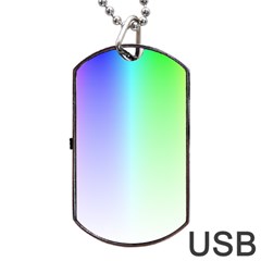 Layer Light Rays Rainbow Pink Purple Green Blue Dog Tag Usb Flash (two Sides)