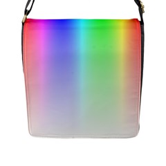 Layer Light Rays Rainbow Pink Purple Green Blue Flap Messenger Bag (l)  by Alisyart