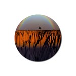 Rainbows Landscape Nature Rubber Round Coaster (4 pack)  Front