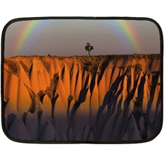 Rainbows Landscape Nature Double Sided Fleece Blanket (mini)  by Simbadda