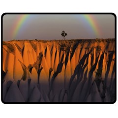 Rainbows Landscape Nature Double Sided Fleece Blanket (medium)  by Simbadda