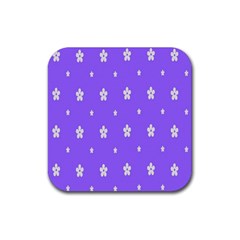 Light Purple Flowers Background Images Rubber Coaster (square) 