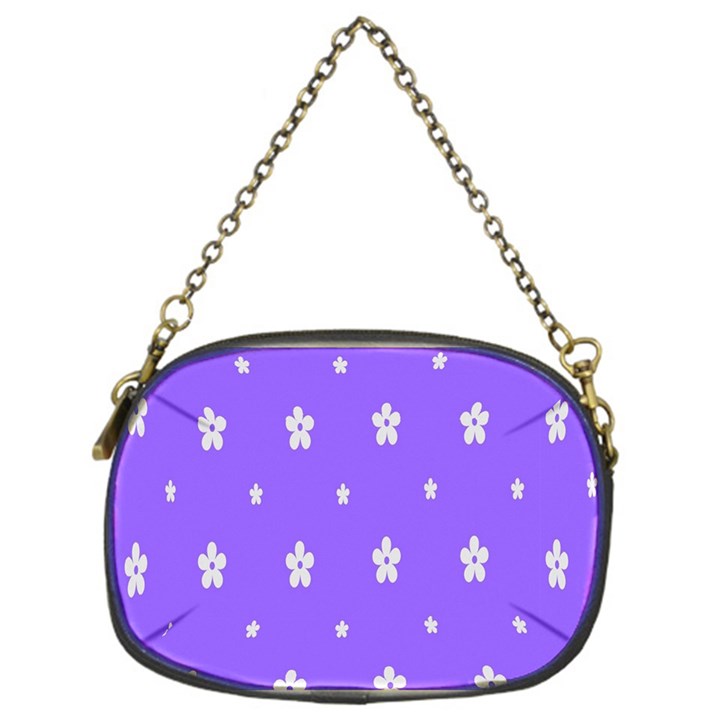 Light Purple Flowers Background Images Chain Purses (One Side) 