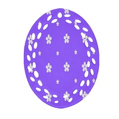 Light Purple Flowers Background Images Oval Filigree Ornament (two Sides)