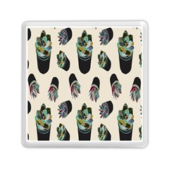 Succulent Plants Pattern Lights Memory Card Reader (Square) 