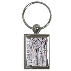 Cityscapes England London Europe United Kingdom Artwork Drawings Traditional Art Key Chains (rectangle)  by Simbadda