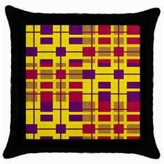 Pattern Throw Pillow Case (black) by Valentinaart