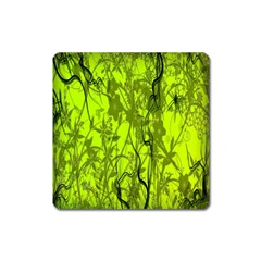 Concept Art Spider Digital Art Green Square Magnet by Simbadda