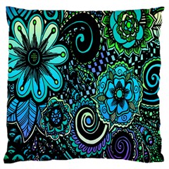 Sun Set Floral Standard Flano Cushion Case (one Side)