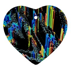 Abstract 3d Blender Colorful Heart Ornament (two Sides) by Simbadda