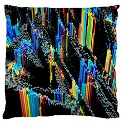 Abstract 3d Blender Colorful Large Cushion Case (two Sides) by Simbadda