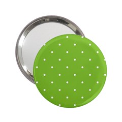 Mages Pinterest Green White Polka Dots Crafting Circle 2 25  Handbag Mirrors by Alisyart