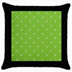 Mages Pinterest Green White Polka Dots Crafting Circle Throw Pillow Case (black) by Alisyart
