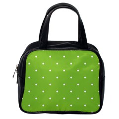 Mages Pinterest Green White Polka Dots Crafting Circle Classic Handbags (one Side)