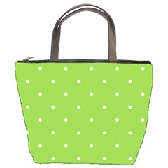 Mages Pinterest Green White Polka Dots Crafting Circle Bucket Bags by Alisyart