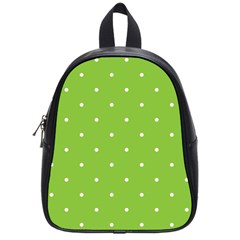 Mages Pinterest Green White Polka Dots Crafting Circle School Bags (small) 