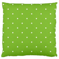 Mages Pinterest Green White Polka Dots Crafting Circle Large Flano Cushion Case (one Side) by Alisyart