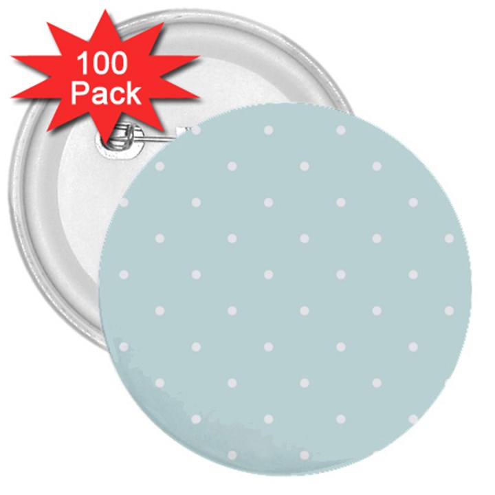 Mages Pinterest White Blue Polka Dots Crafting  Circle 3  Buttons (100 pack) 