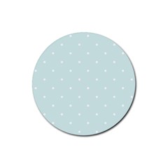 Mages Pinterest White Blue Polka Dots Crafting  Circle Rubber Coaster (round) 