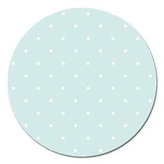 Mages Pinterest White Blue Polka Dots Crafting  Circle Magnet 5  (round) by Alisyart