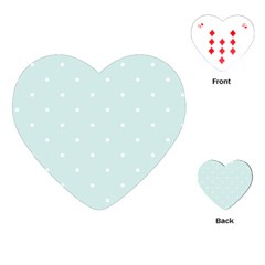 Mages Pinterest White Blue Polka Dots Crafting  Circle Playing Cards (heart) 