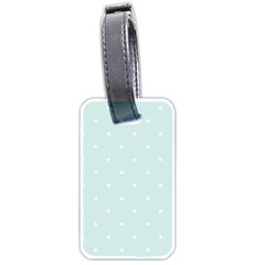 Mages Pinterest White Blue Polka Dots Crafting  Circle Luggage Tags (one Side) 