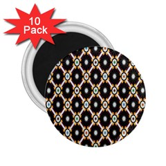 Flower Floral Line Star Sunflower 2 25  Magnets (10 Pack) 