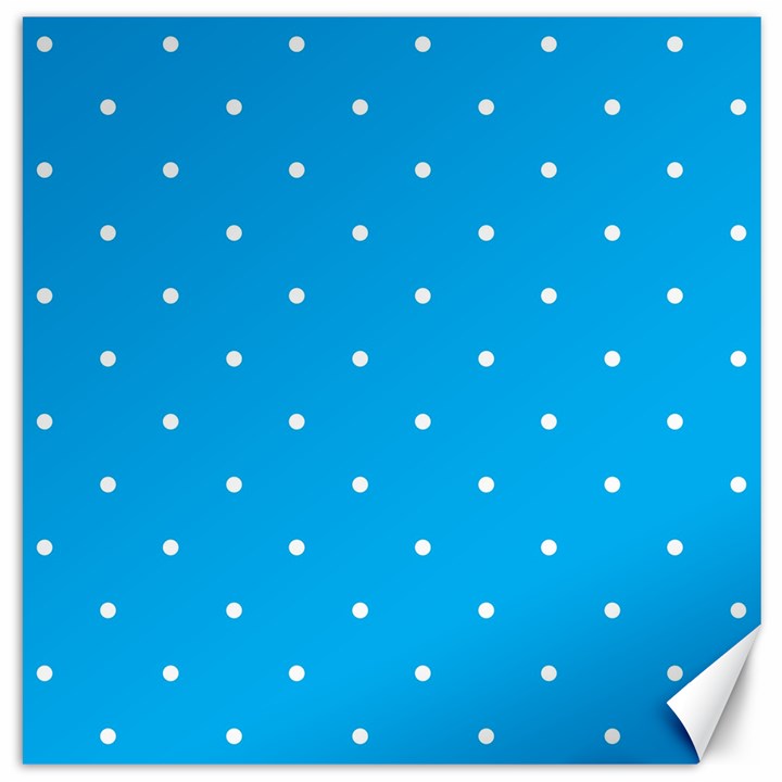 Mages Pinterest White Blue Polka Dots Crafting Circle Canvas 20  x 20  