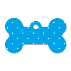 Mages Pinterest White Blue Polka Dots Crafting Circle Dog Tag Bone (one Side) by Alisyart