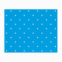 Mages Pinterest White Blue Polka Dots Crafting Circle Small Glasses Cloth (2-side)