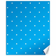 Mages Pinterest White Blue Polka Dots Crafting Circle Canvas 11  X 14  