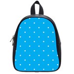 Mages Pinterest White Blue Polka Dots Crafting Circle School Bags (Small)  Front