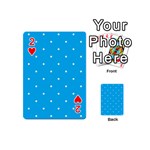 Mages Pinterest White Blue Polka Dots Crafting Circle Playing Cards 54 (Mini)  Front - Heart2