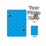 Mages Pinterest White Blue Polka Dots Crafting Circle Playing Cards 54 (Mini)  Front - Spade6