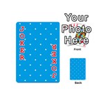 Mages Pinterest White Blue Polka Dots Crafting Circle Playing Cards 54 (Mini)  Front - Joker2