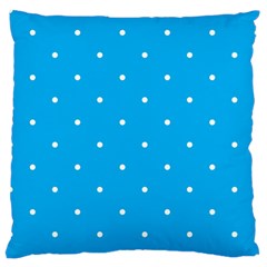 Mages Pinterest White Blue Polka Dots Crafting Circle Large Cushion Case (one Side)