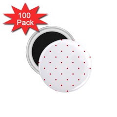 Mages Pinterest White Red Polka Dots Crafting Circle 1 75  Magnets (100 Pack)  by Alisyart