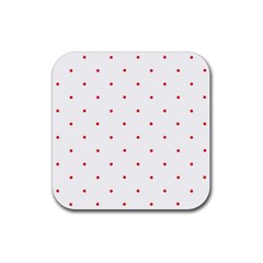 Mages Pinterest White Red Polka Dots Crafting Circle Rubber Coaster (square)  by Alisyart