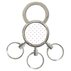 Mages Pinterest White Red Polka Dots Crafting Circle 3-ring Key Chains