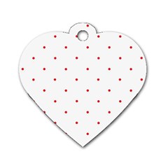 Mages Pinterest White Red Polka Dots Crafting Circle Dog Tag Heart (two Sides)