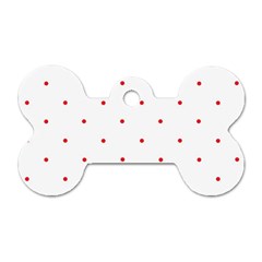 Mages Pinterest White Red Polka Dots Crafting Circle Dog Tag Bone (two Sides)