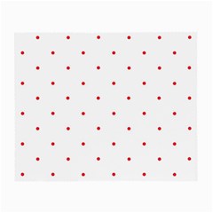 Mages Pinterest White Red Polka Dots Crafting Circle Small Glasses Cloth (2-side)