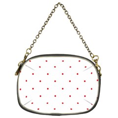 Mages Pinterest White Red Polka Dots Crafting Circle Chain Purses (one Side)  by Alisyart