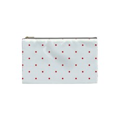 Mages Pinterest White Red Polka Dots Crafting Circle Cosmetic Bag (small) 