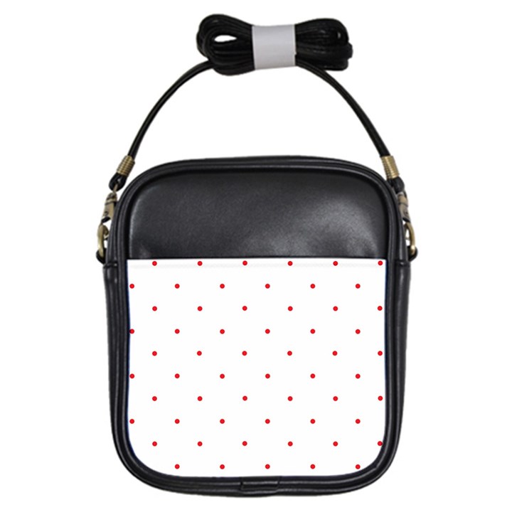 Mages Pinterest White Red Polka Dots Crafting Circle Girls Sling Bags