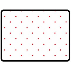 Mages Pinterest White Red Polka Dots Crafting Circle Fleece Blanket (large) 