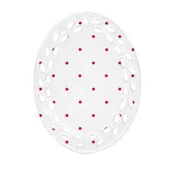 Mages Pinterest White Red Polka Dots Crafting Circle Oval Filigree Ornament (two Sides)