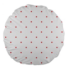 Mages Pinterest White Red Polka Dots Crafting Circle Large 18  Premium Flano Round Cushions